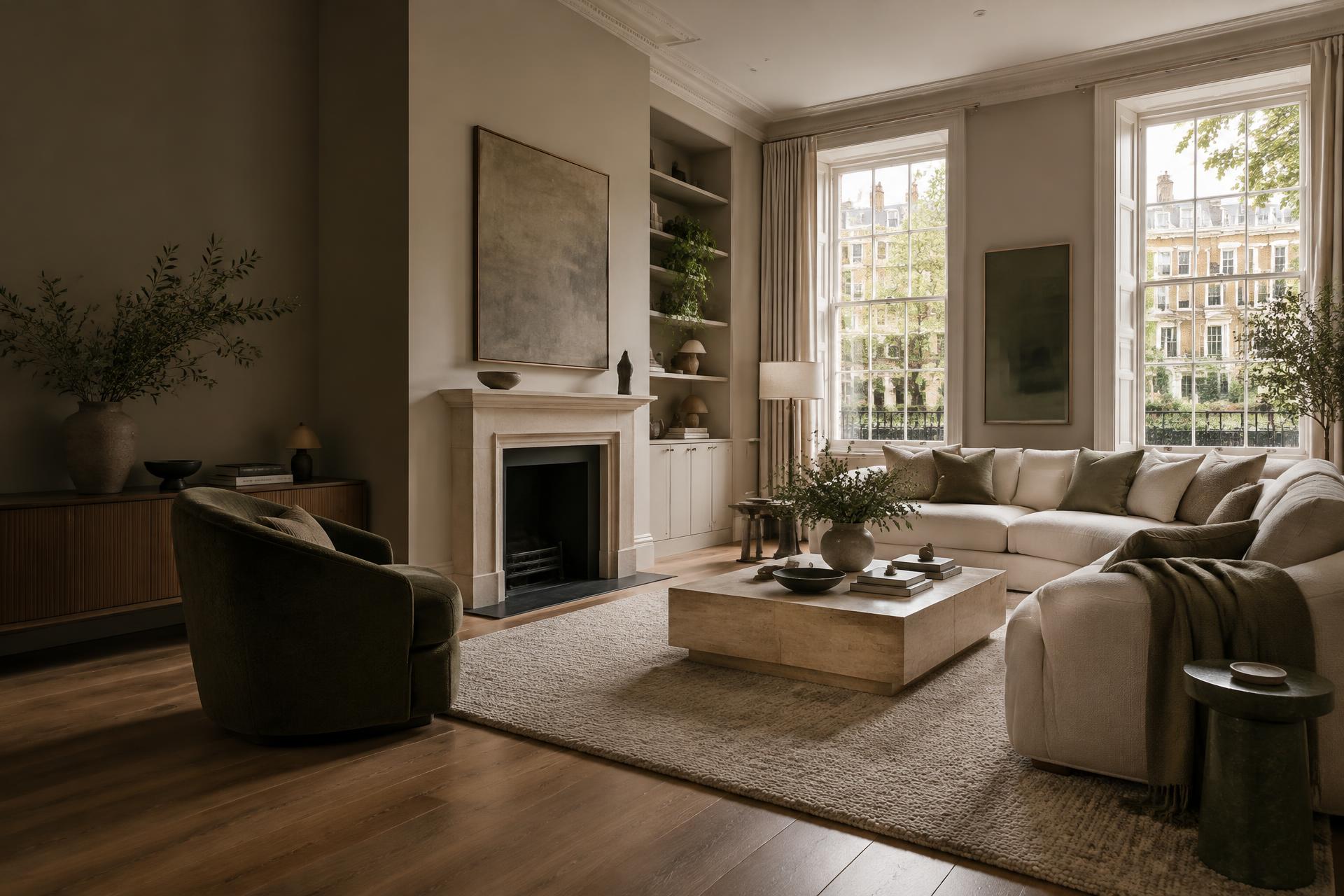 Refined London apartment interior managed by VAVA STAYS